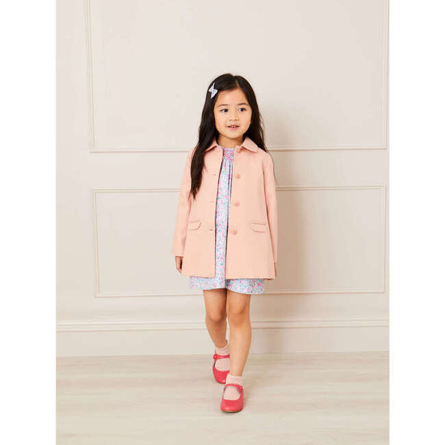 Peter Pan Collar Swing Coat, Pink - Sweaters - 2