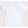 Piculina Trim Top, White - Blouses - 4