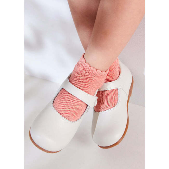 Mary Jane Leather Baby Shoes, Ivory - Mary Janes - 2