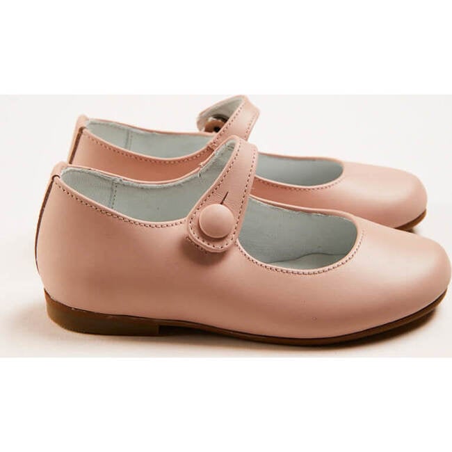 Leather Mary Jane Shoes, Pink - Mary Janes - 3