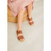 Leather Buckle Detail Sandals, Camel - Sandals - 2