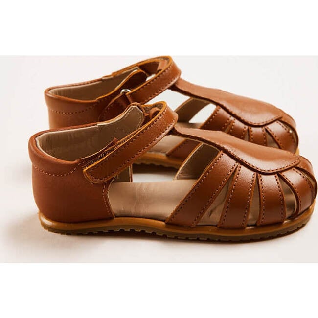 Leather Fishermans Sandals, Brown - Sandals - 3