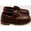 Leather Boat Shoes, Tan - Loafers - 3