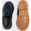 Leather Boat Shoes, Navy - Loafers - 3