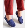 Suede Loafers, French Blue - Loafers - 3