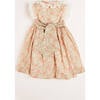 Sophie Floral Print Handsmocked Double Breasted Dress, Peach - Dresses - 5