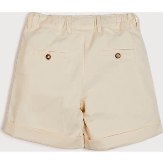 Pocket Detail Shorts With Turn-Ups, Beige - Shorts - 4