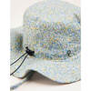 Floral Print Beach Hat, Blue - Hats - 3