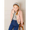 Emilia Floral Print Frill Trim Reversible Quilted Jacket, Green - Coats - 4