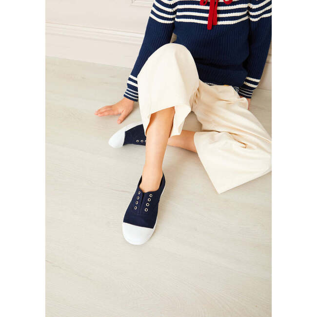 Canvas Plimsolls, Navy - Sneakers - 2