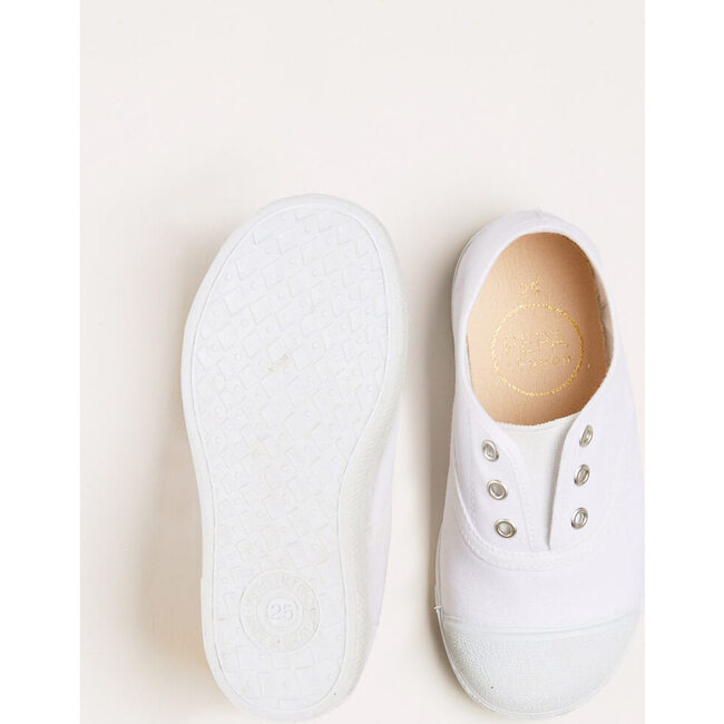 Canvas Plimsolls, White - Sneakers - 5