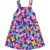 Sleeveless Dress, Printed Colorful Butterflies - Dresses - 1 - thumbnail