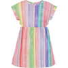 French Terry Dress, Rainbow Stripe - Dresses - 1 - thumbnail