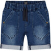 Stretch Denim Short, Navy Denim - Pants - 1 - thumbnail