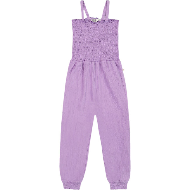 Sleeveless Crinkle Jumpsuit, Lavender