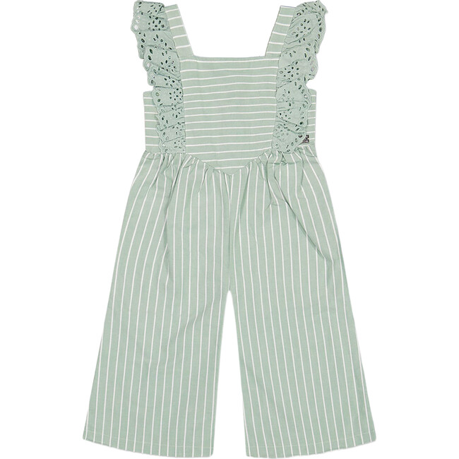 Sleeveless Jumpsuit With Frills, Apple Green