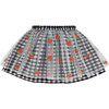 Skirt With Embroidered Mesh, Little Vichy Black And White - Skirts - 1 - thumbnail