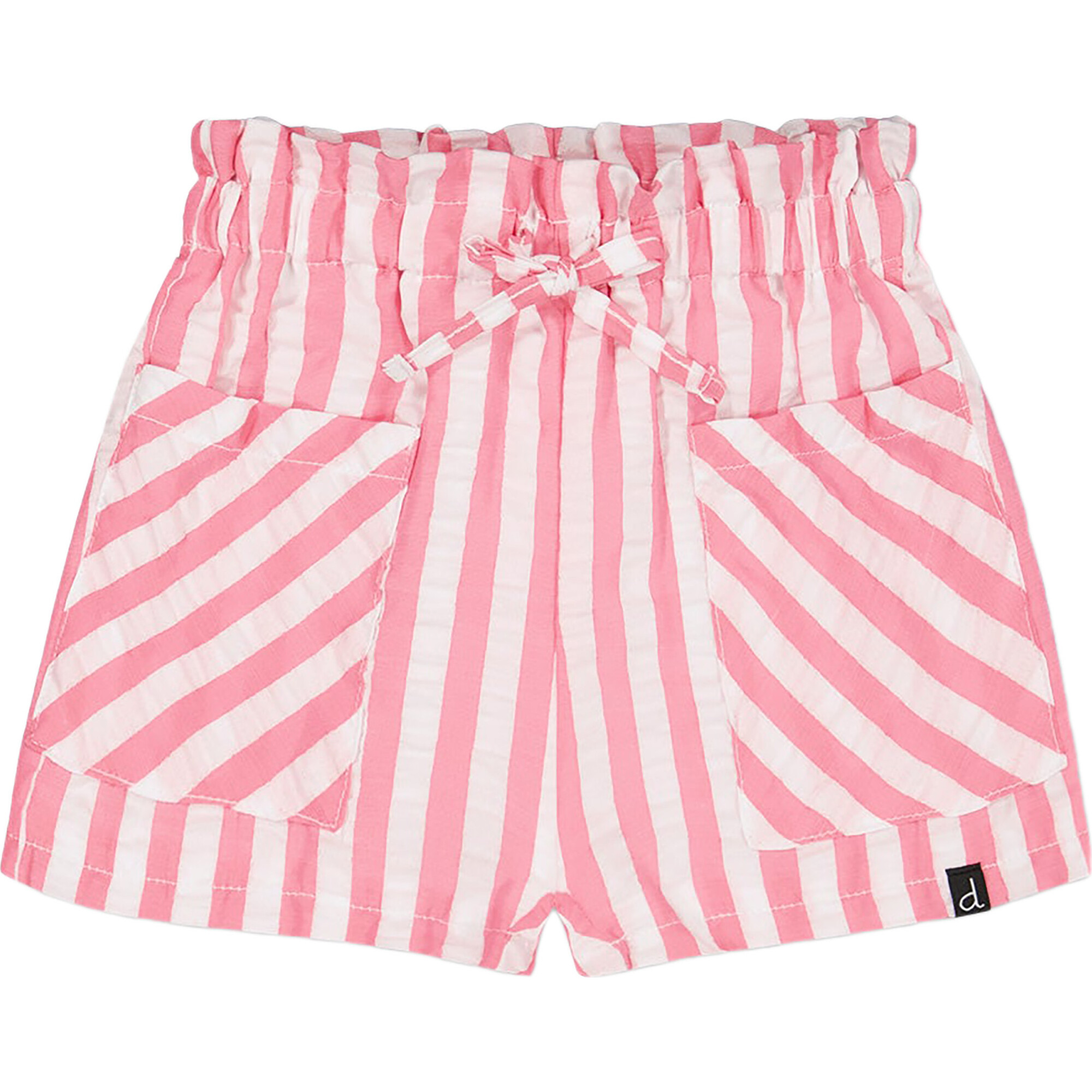 Striped Seersucker Short Bubble Gum Pink