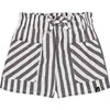Striped Seersucker Short, Black Stripe - Shorts - 1 - thumbnail