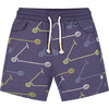 French Terry Short, Blue Printed Scooters - Shorts - 1 - thumbnail