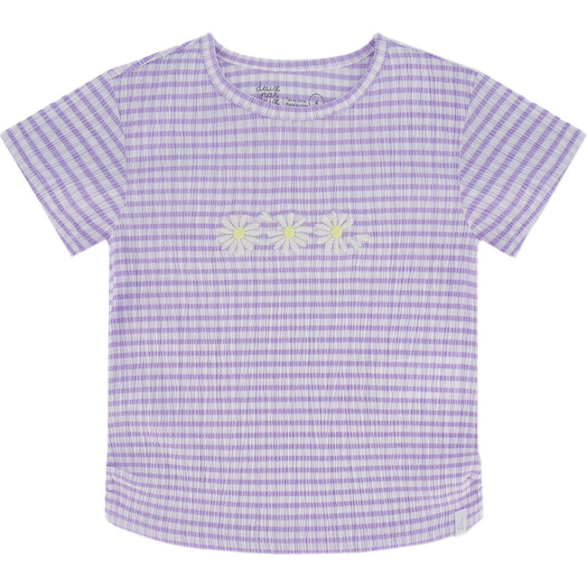 Crinkle Jersey Top, Vichy Lilac