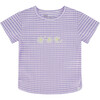 Crinkle Jersey Top, Vichy Lilac - T-Shirts - 1 - thumbnail