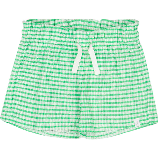 Crinkle Jersey Short, Vichy Green