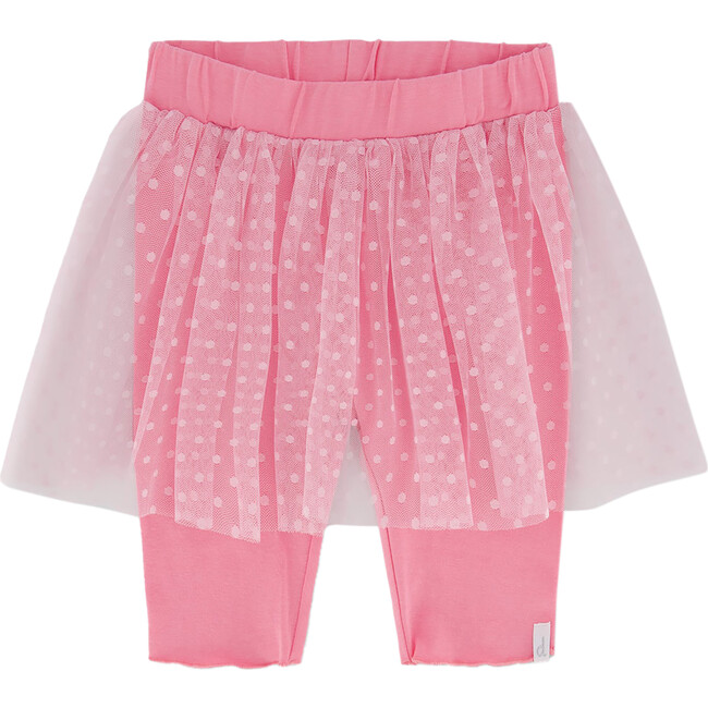 Biker Short With Mesh Skirt, Hot Pink