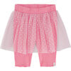 Biker Short With Mesh Skirt, Hot Pink - Shorts - 1 - thumbnail