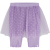 Biker Short With Mesh Skirt, Lilac - Shorts - 1 - thumbnail