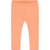 Organic Cotton Capri Legging, Salmon Orange - Leggings - 1 - thumbnail