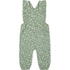 Muslin Overall, Green Jasmine Flower Print - Rompers - 1 - thumbnail