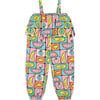 Organic Cotton Jersey Jumpsuit, Printed Fruits Square - Rompers - 1 - thumbnail