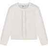Knit Cardigan, Off White - Cardigans - 1 - thumbnail