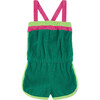 Jacquard Terry Cloth Romper, Kelly Green - Rompers - 1 - thumbnail
