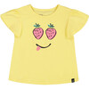 Organic Cotton Jersey Top, Popcorn Yellow - T-Shirts - 1 - thumbnail