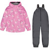 Changing Color Rain Set, Pink Printed Sunglasses Cats - Raincoats - 1 - thumbnail