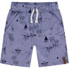 Chambray Short, Blue Printed Beach - Shorts - 1 - thumbnail