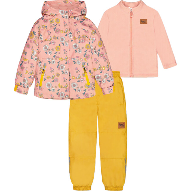 3 In 1 Mid Season Set, Printed Disco Flowers And Yellow