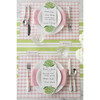 Pink Painted Check Placemat, Set of 24 - Tabletop - 2