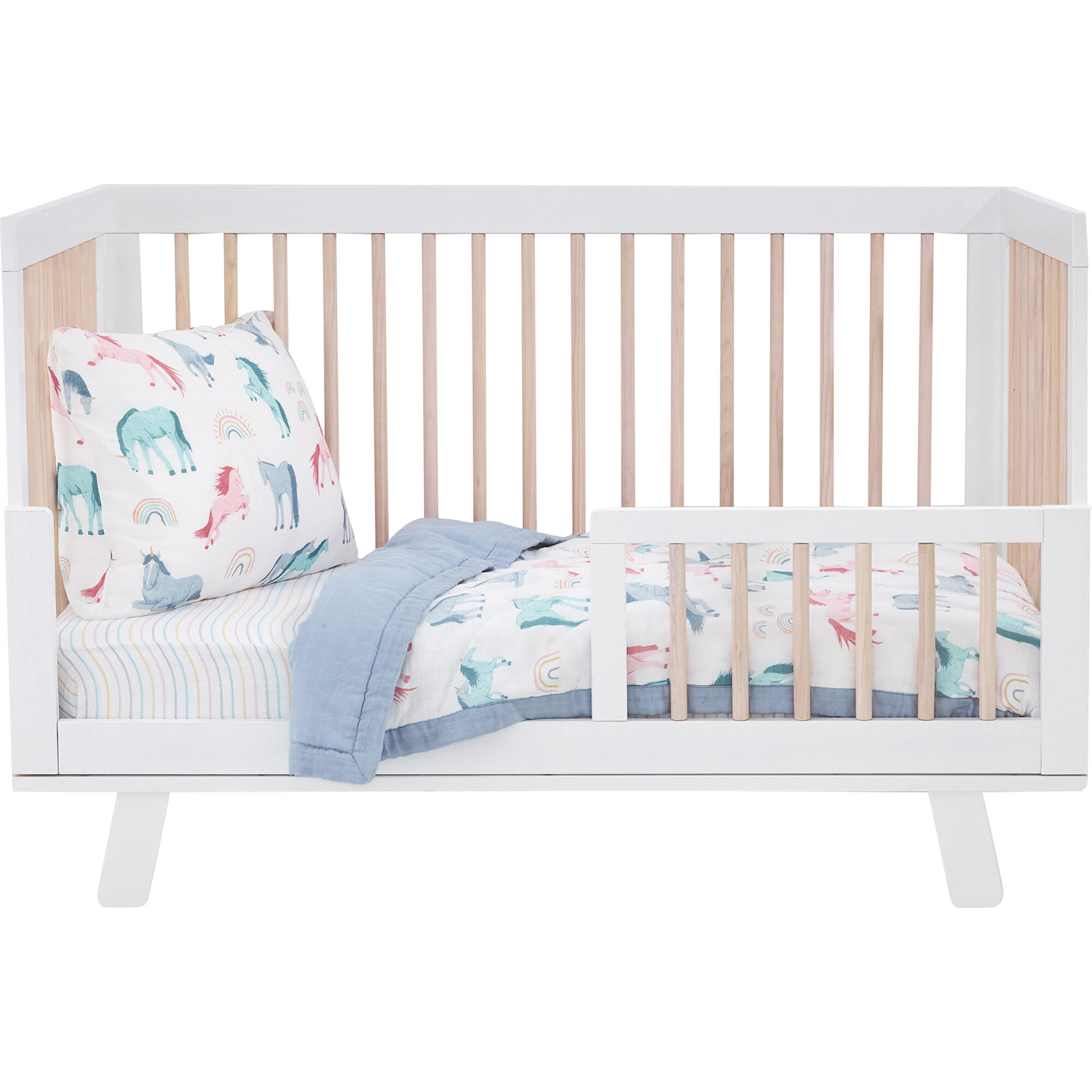 Toddler Cotton Muslin 3-Piece Bedding Set, Unicorns - Duvet Sets - 1