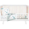 Toddler Cotton Muslin 3-Piece Bedding Set, Whales - Duvet Sets - 1 - thumbnail