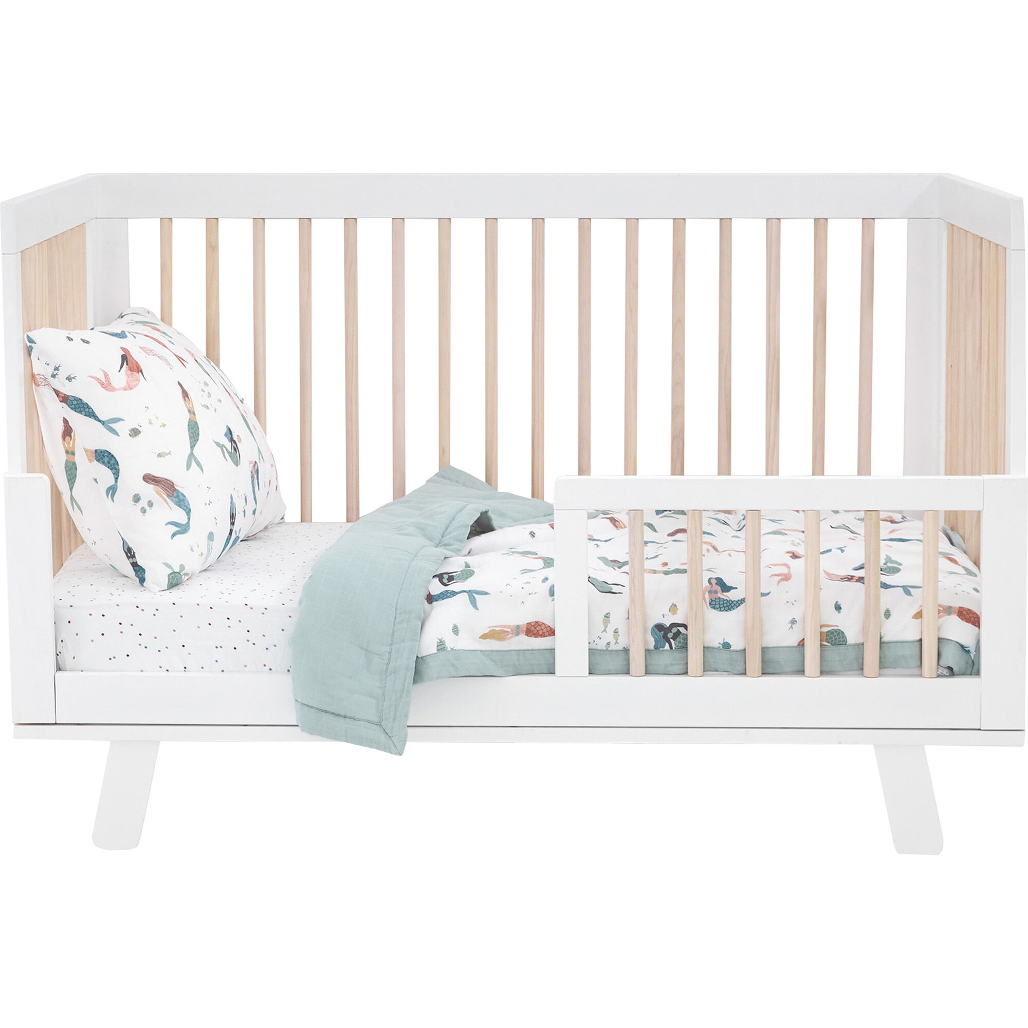 Toddler Cotton Muslin 3-Piece Bedding Set, Mermaids - Duvet Sets - 1