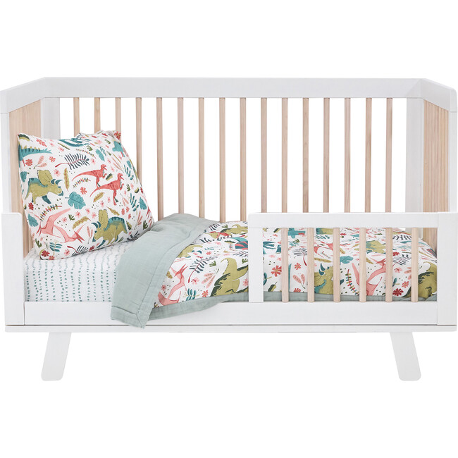 Toddler Cotton Muslin 3-Piece Bedding Set, Pink Dinos
