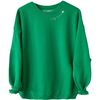 Women's Lucky Mama Embroidered Collar Sweatshirt, Green - Sweatshirts - 1 - thumbnail