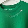 Women's Lucky Mama Embroidered Collar Sweatshirt, Green - Sweatshirts - 2