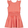 Summer Checks Smocked Dress, Pink - Dresses - 1 - thumbnail