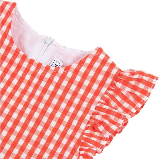 Summer Checks Smocked Dress, Pink - Dresses - 2