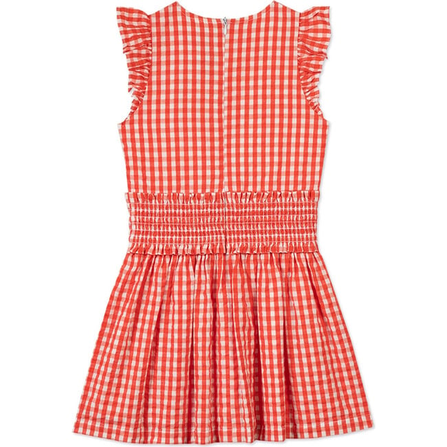 Summer Checks Smocked Dress, Pink - Dresses - 3