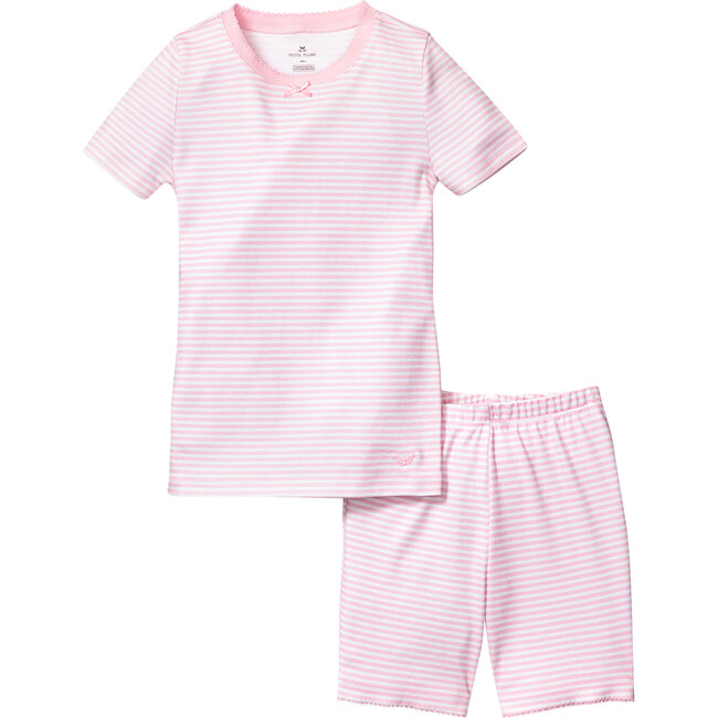 Snug Fit Short Set, Pink Stripes